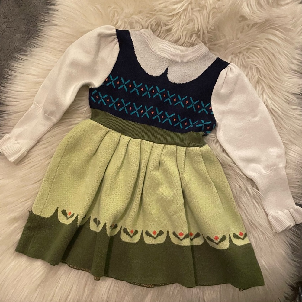Young Anna Sweater dress Disney Frozen inspired